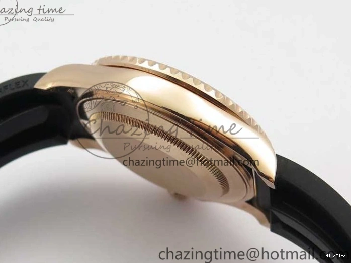 MiroTime 0308 Yacht-Master 116655 RG Wrapped D1F 1:1 Best Edition Black Ceramic Bezel 904L Steel on Oysterflex Rubber Strap A Fashionable 3060